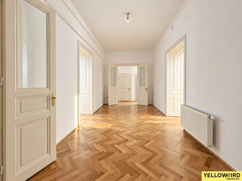 Repräsentatives 5-Zimmer-Altbaubüro mit beeindruckender Raumhöhe, großzügigen Räumen, Klimaanlage und Top-Standort am Naschmarkt - Bild