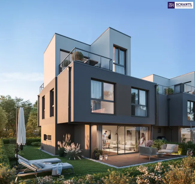 Ihr Rückzugsort in der Stadt: Exklusive Häuser mit moderner Ausstattung und Garten - EINFAMILIENHAUS oder DOPPELHAUSHÄLFTE - MIT KELLER - Bild