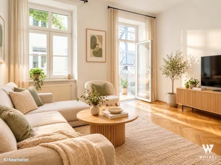 Sanierte 1-Zimmerwohnung mit großem Balkon in Spitzenlage von 1020: Südöstliche Ausrichtung