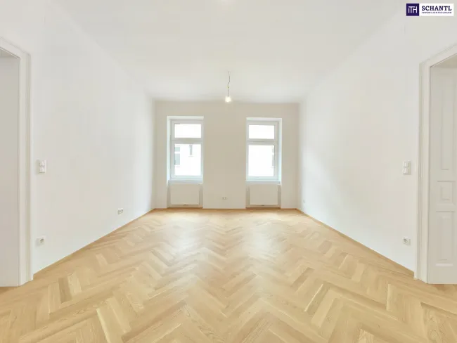 ++ MEIN GARTEN IST DER AUGARTEN ++ HELLE ALTBAUWOHNUNG + INNENHOFLAGE + Komplett saniert + befristet vermietet - Bild