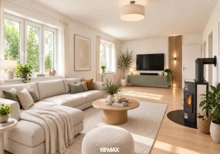 Wohnzimmer (virtuell eingerichtet)