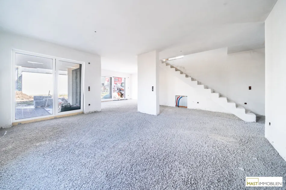 Neubau in Strasshof! Belagsfertiges Einfamilienhaus mit 149 m² Wohnfläche, Terrasse & 2 PKW-Stellplätzen – zentrale Lage nahe Wien - Bild