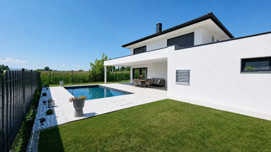 Pool Ansicht Südost - Kompagnon Immobilien