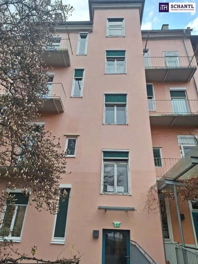 Preisreduktion! Urbanes Refugium im Herzen von Graz - Ideal für Airbnb, Booking.com & Hotelbetrieb | 15 Zimmer | Frühstücksraum | Grüner Innenhof | Tiefgarage - Bild