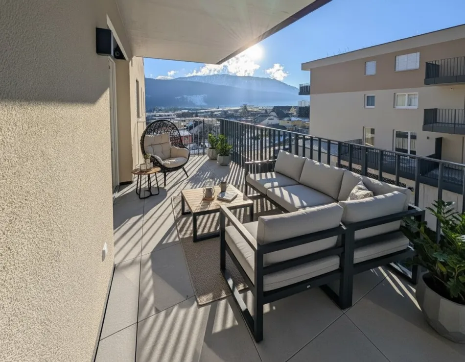 3-Zimmer-Balkonwohnung mit unverbaubaren Blick ins Ennstal! - Bild