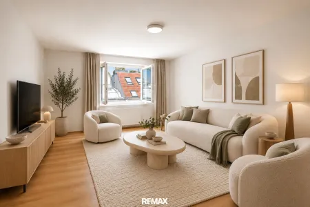 Wohnzimmer (virtuell eingerichtet)