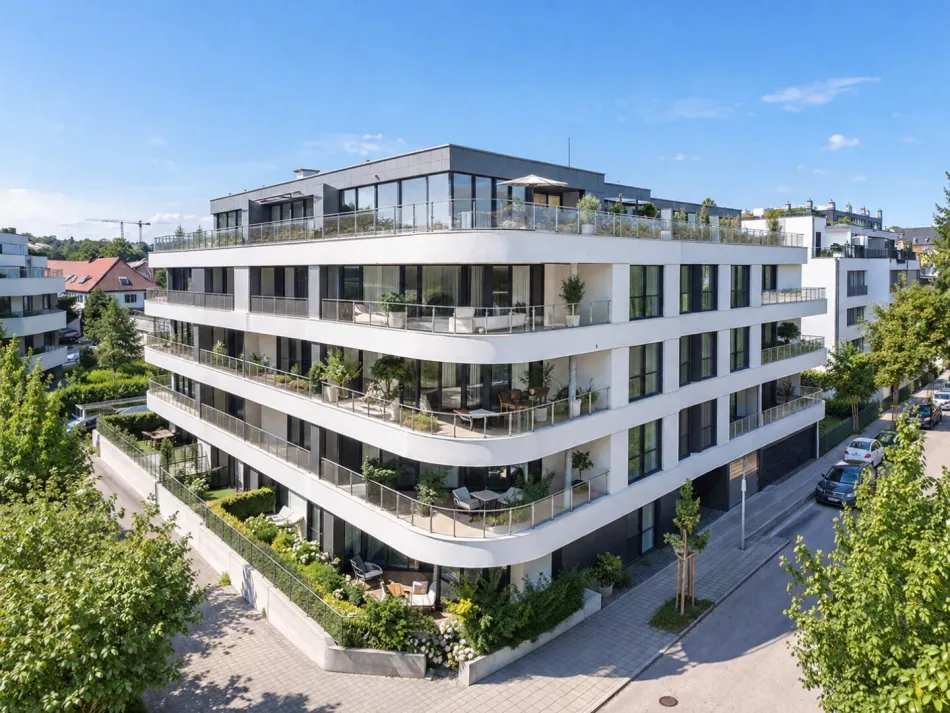 Exklusive 3-Zimmer-Dachgeschosswohnung mit großzügiger Terrasse & Weitblick - Titelbild