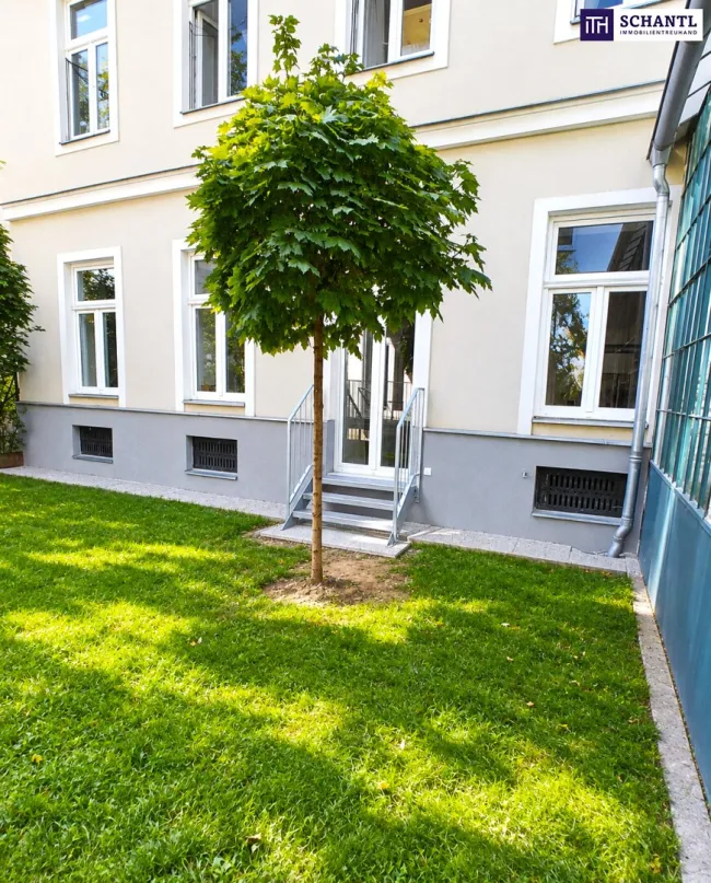 Ein Wiener Märchen beim Kutschkermarkt! Altbaucharme, Absolute Ruhelage, Hofidylle und Garten-Glück! Prunkvolles Stiegenhaus + Beste Infrastruktur! Jetzt zugreifen! - Titelbild