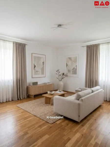 Wohnzimmer Beispiel KI