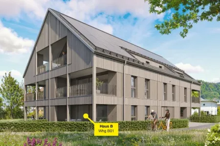 Moderne Gartenwohnung in Wolfurt: Erstbezug, 2 Zimmer, Terrasse, Tiefgarage, Erdwärme! - Bild