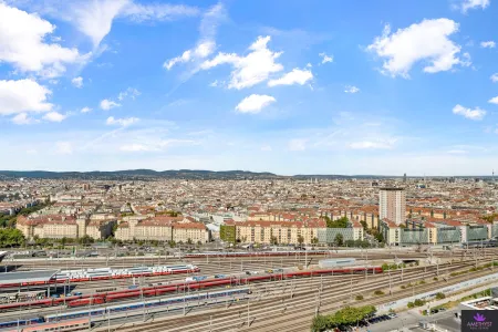 Wien liegt Ihnen zu Füßen – spektakulärer Weitblick aus dem 20. Stock