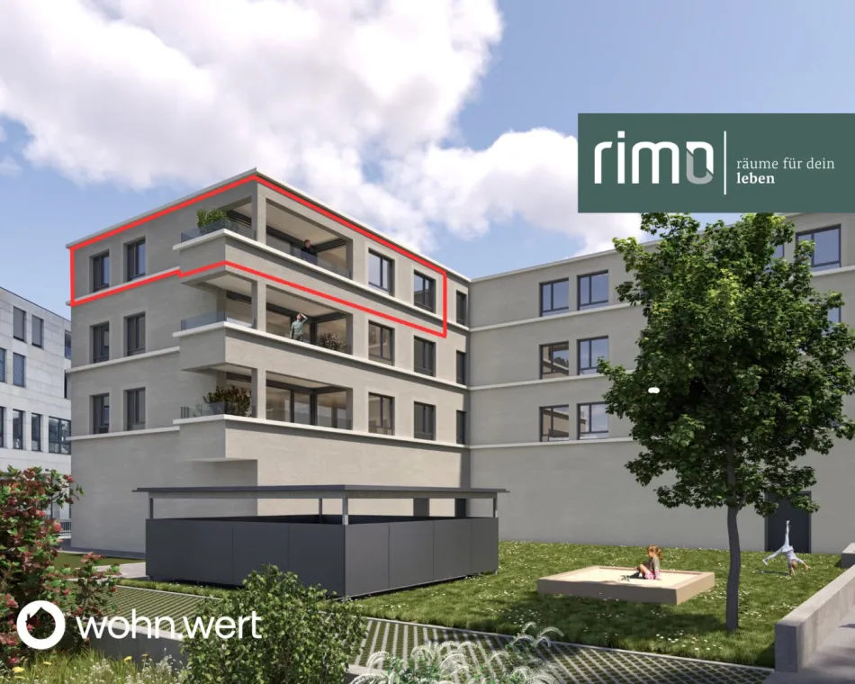 4-Zimmer-Dachgeschoßwohnung am Jahnplatz inmitten von Feldkirch - Erstbezug - zu mieten - Top A3.1 - Titelbild
