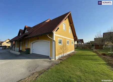 SONNENLAGE - Neuwertiges ca. 160m2 großes Traumhaus mit idyllischem Garten + Terrasse, 2 Garagen & Top-Ausstattung in Ruhelage