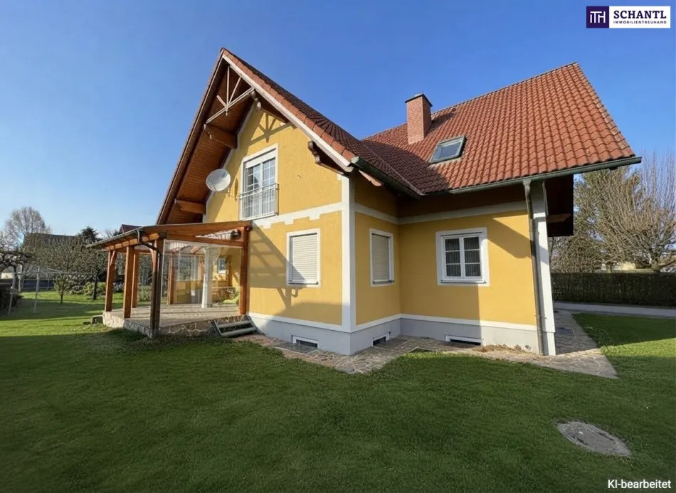 SONNENLAGE - Neuwertiges ca. 160m2 großes Traumhaus mit idyllischem Garten + Terrasse, 2 Garagen & Top-Ausstattung in Ruhelage - Bild