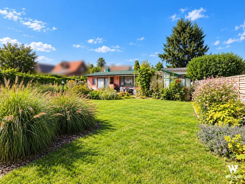 Kleingartengrundstück mit Haus | Größe ca. 464 m2 | Haus mit ca. 49,53 m2 verbauter Fläche | Nebengebäude | Garage optional - Bild