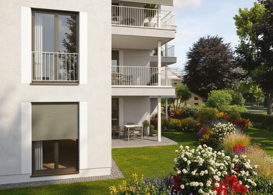 Moderne 3-Zi Erstbezugswohnung in Bregenz mit Terrasse und eigenen Gartenanteil! - Bild
