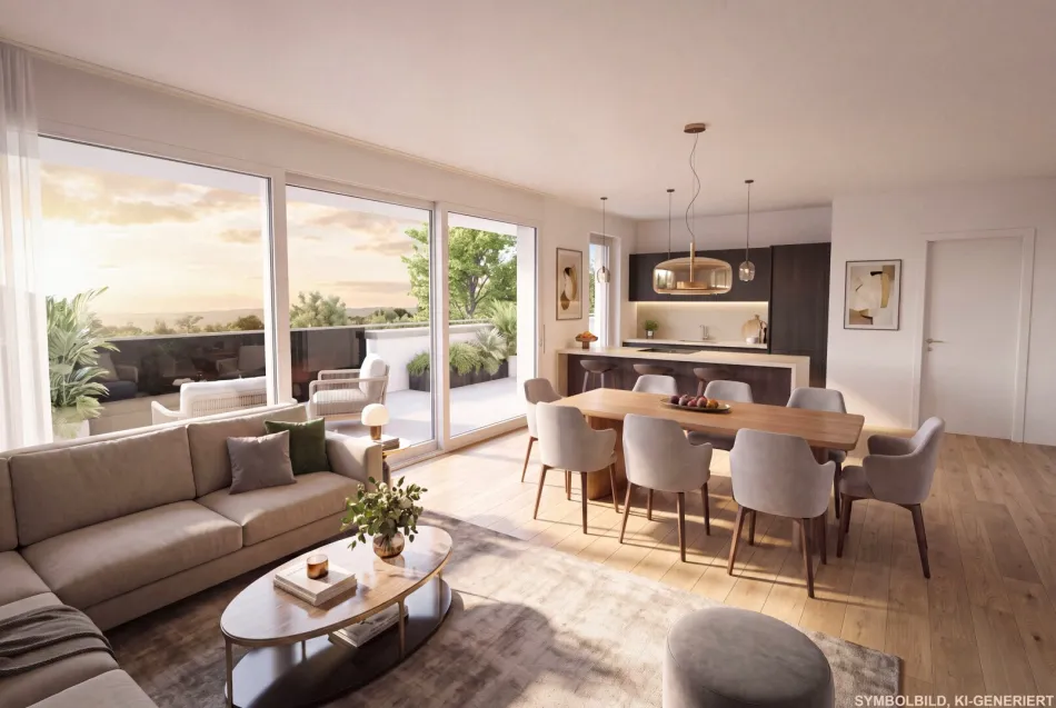 Penthouse in St. Peter Ruhelage | 124 m² Terrasse – 121 m² Wohnen | KARL No.5 - Bild