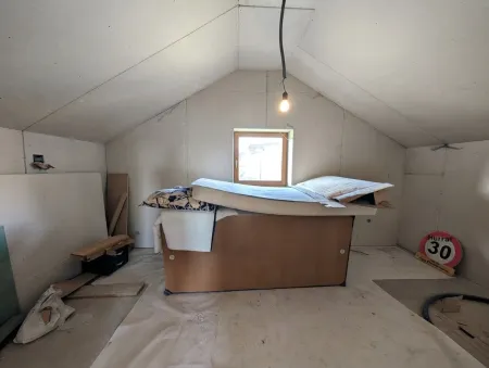 Dachgeschoss: Schlafzimmer geplant