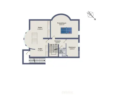 schematischer Grundriss - Keller