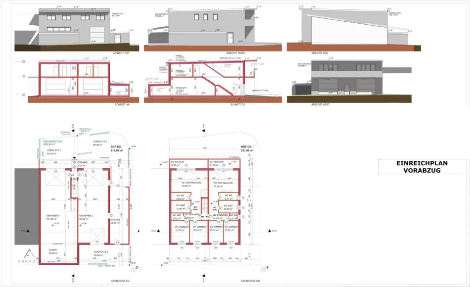 Neubau-Halle mit attraktiver Wohnung im Dachgeschoss - Bild