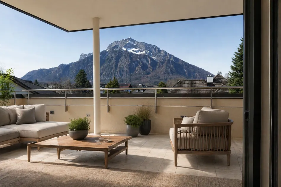Traumhaftes 3-Zimmer Penthouse mit Blick aufs Bergpanorama in Anif - Bild