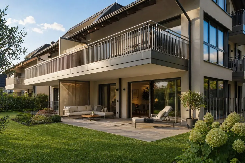 Schöne Maisonettewohnung mit Garten und 2 Terrasssen - Bild