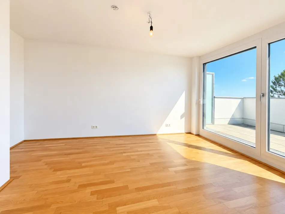 Exklusive Dachgeschosswohnung mit spektakulärem Donau- & Stadtblick - Bild