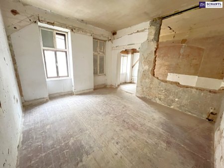 Ihr kreatives Meisterwerk im Supergrätzl: Entkernte Wohnung mit grenzenlosem Potenzial – Jetzt verwandeln!