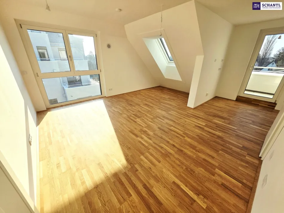 Lebensqualität mit Zukunftspotential! Ab ins Dachgeschoss! Ideal zur Vermietung + Perfekte Raumaufteilung + Hochwertige Ausstattung + Nachhaltig! TOP Neubau-Projekt mit naturnahen Gewässern ums Eck! - Bild