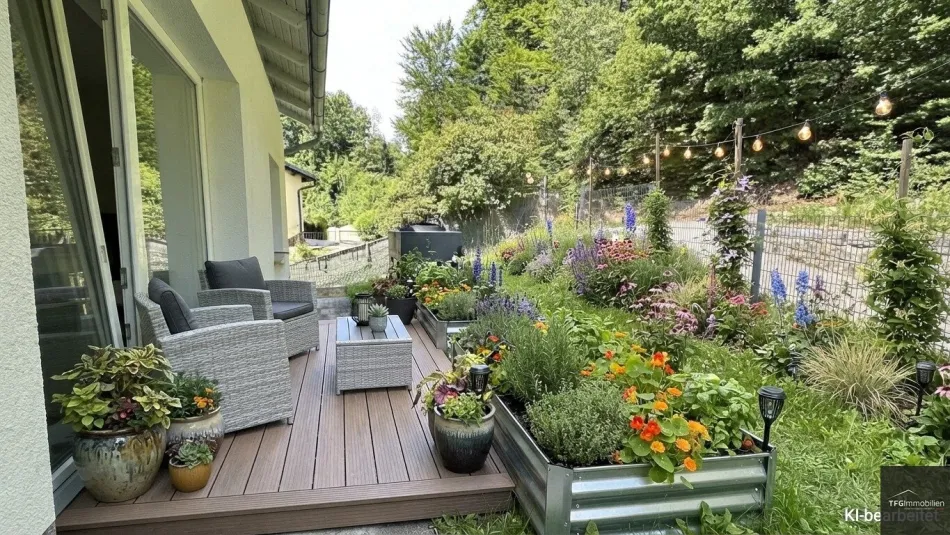 Charmantes Einfamilienhaus mit Terrasse, Balkon & Garage - Bild