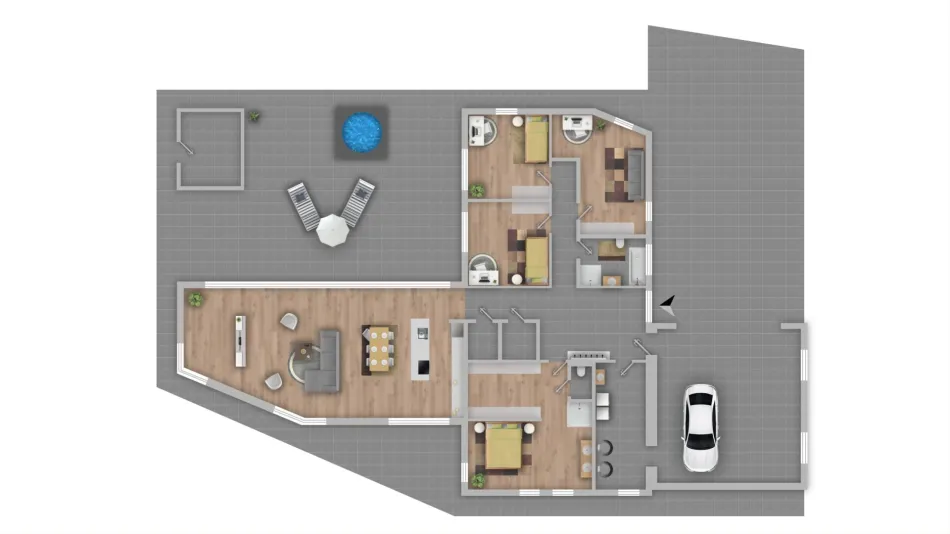 Exklusiver Bungalow in Kapfenberger Toplage – 230 m² auf einer Ebene, Doppelgarage und große Terrasse - Bild