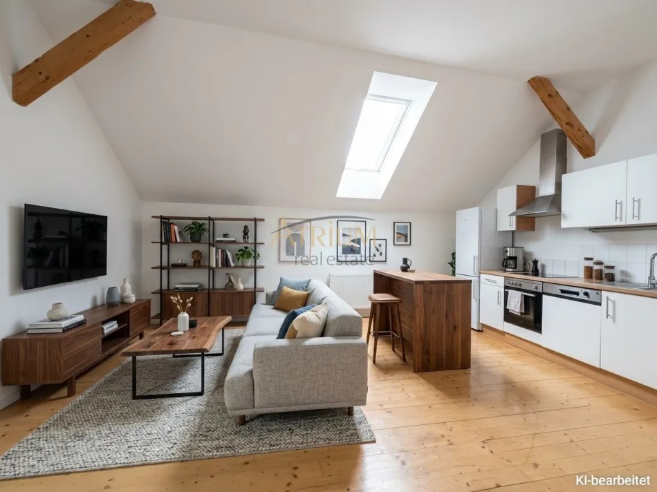 Helle drei Zimmer - Dachgeschosswohnung mit Charme & Weitblick in Wiener Neustadt. - Titelbild