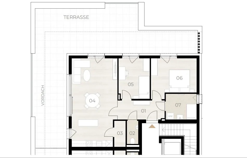 Terrassenresidenz mit Sonnenuntergang | Bestlage St. Peter | KARL No.5 - Bild