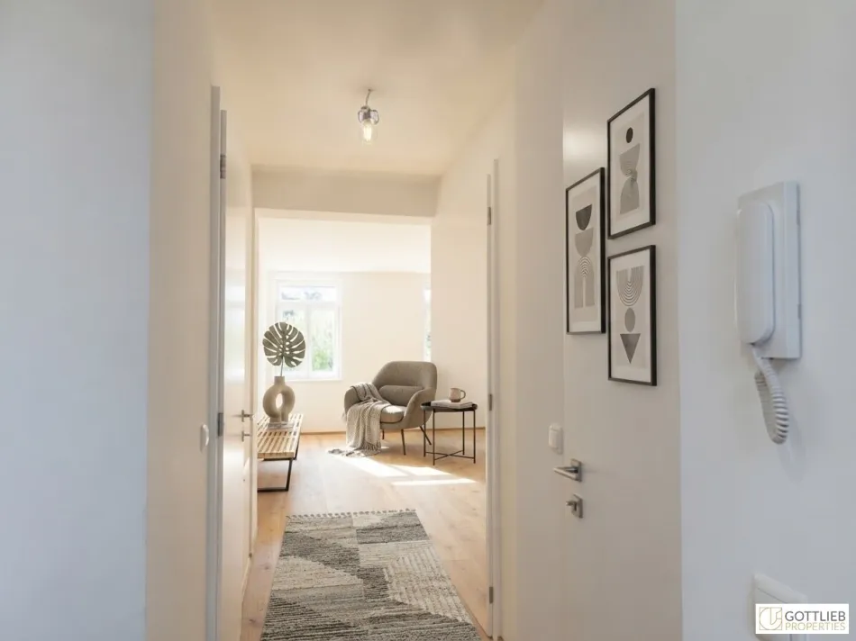 U-Bahn-Nähe U3 und U6! Gemütliche barrierefreie 2-Zimmer-Altbau-Wohnung in generalsaniertem Gründerzeithaus - Bild