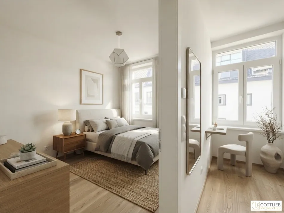 U-Bahn-Nähe U3 und U6! Gemütliche barrierefreie 2-Zimmer-Altbau-Wohnung in generalsaniertem Gründerzeithaus - Titelbild