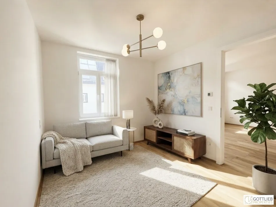 U-Bahn-Nähe U3 und U6! Gemütliche barrierefreie 2-Zimmer-Altbau-Wohnung in generalsaniertem Gründerzeithaus - Bild