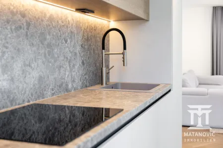 Moderne Designküche der Ferienwohnung in Mallnitz