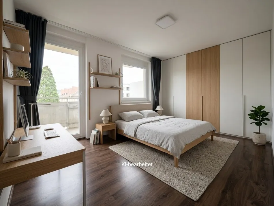 Großzügige 99 m² Wohnung mit zwei Balkonen, Lift & eigenem Parkplatz - Bild