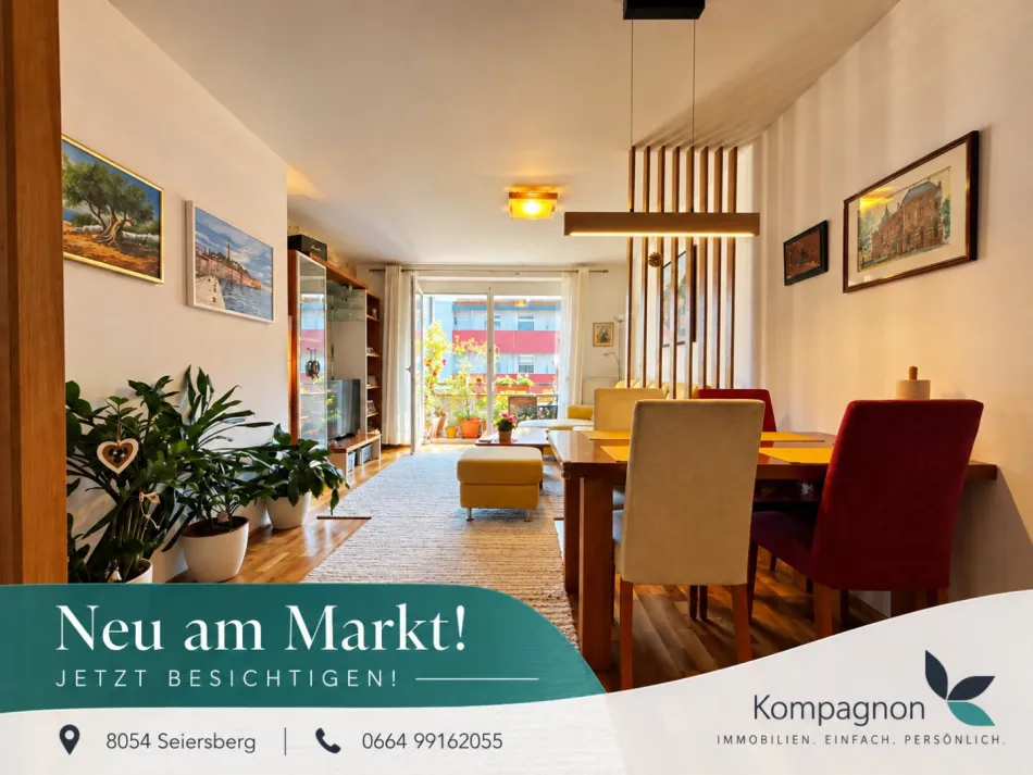 Modernes Wohnen mit großem Balkon und Tiefgaragenplatz in Seiersberg! - Titelbild