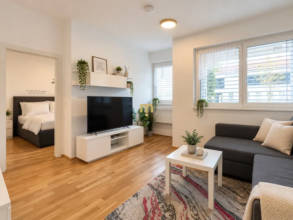Direkt am Wasser: möblierte 2-Zimmer-Wohnung nahe UNO City & U1 Alte Donau/Kagran - Bild