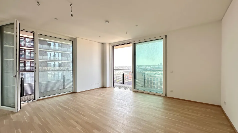 TRIIIPLE | 52,71 m² + 20,08 m² Südwestbalkon | nie bewohnt | 12. Stock - Titelbild