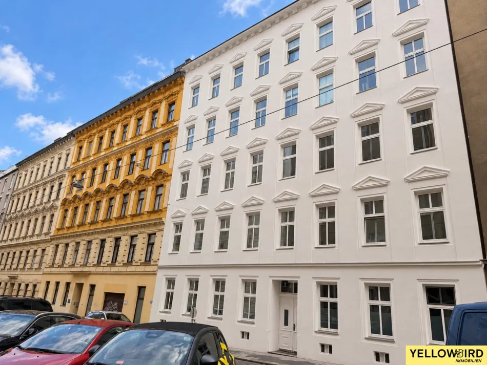 Helle, sanierungsbedürftige 4-Zimmer-Wohnung mit geplantem, innenhofseitigem Balkon in Ruhelage nahe dem Belvedere - Bild