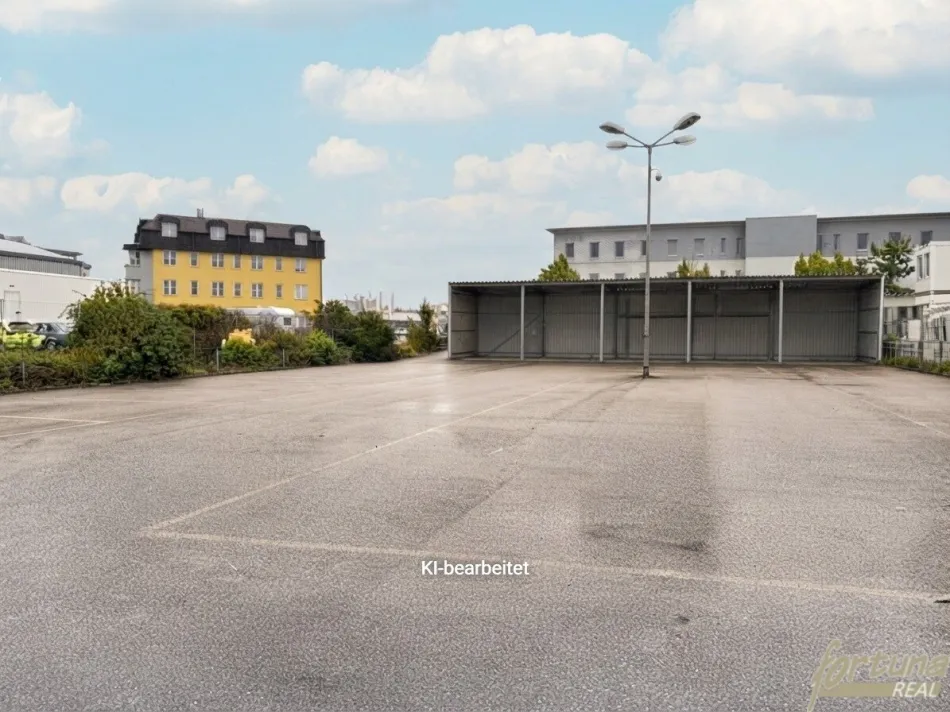 1.888 m² befestigte Gewerbe- & Lagerfreifläche mit Flugdach - Titelbild