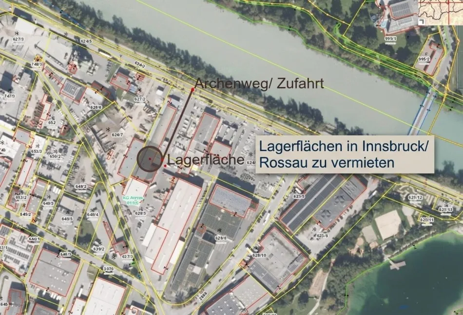 Lagerfläche ab 65 m² bis 270m² in Innsbruck/ Rossau, E-Ladestation, Top Lage, nur € 9,5/ m² zzgl. Mwst. - Titelbild