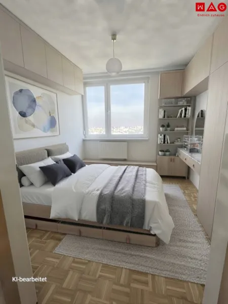 Schlafzimmer KI-Beispielmöblierung