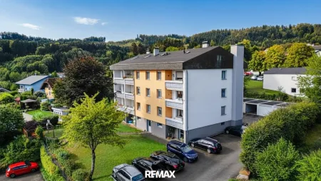 Ansicht mit freien Parkplätzen