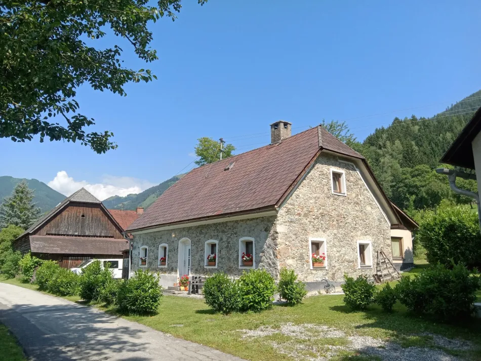 Steinhaus mit 2 Nebengebäuden und großem Grundstück - Bild