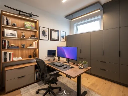 Separates Homeoffice für ungestörtes Arbeiten