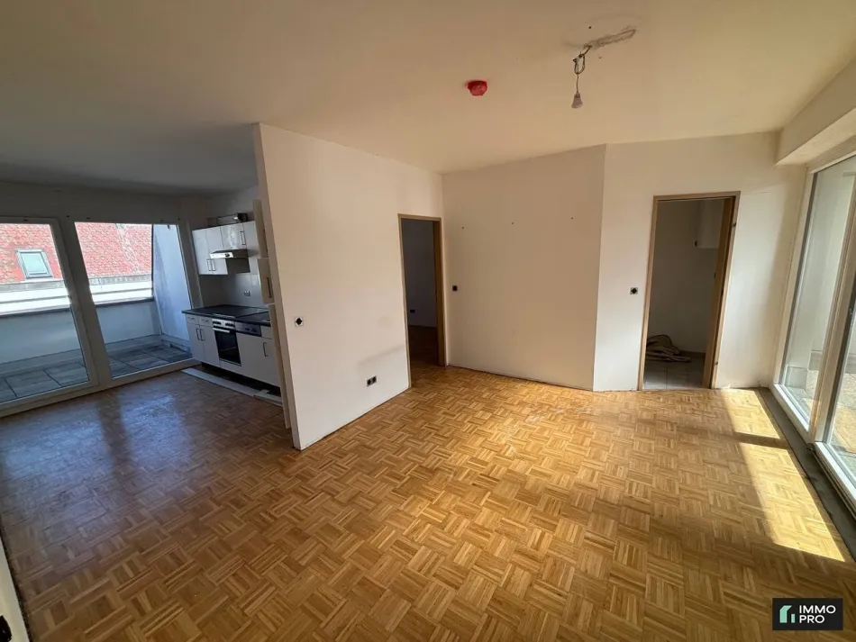 Schöne 1,5-Zimmer-Wohnung mit Dachterrasse und Loggia - Titelbild