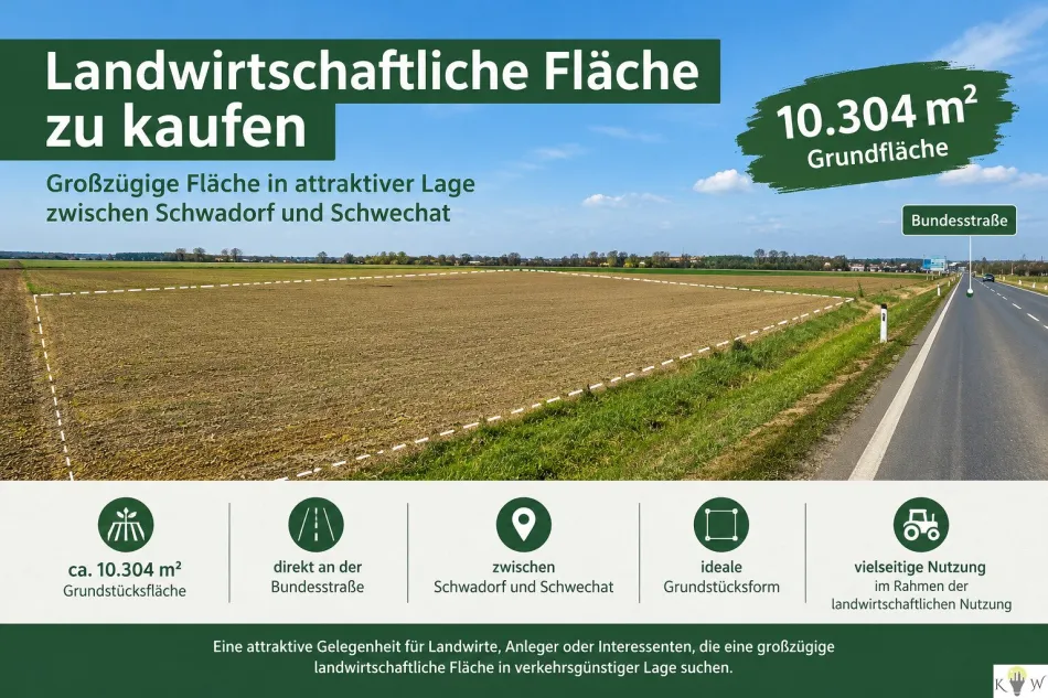 Großzügige landwirtschaftliche Fläche in attraktiver Lage zwischen Schwadorf und Schwechat - Bild